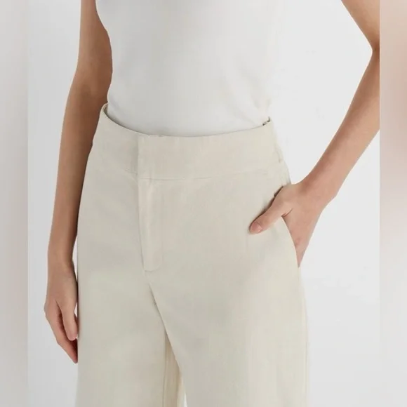 Club Monaco Cream Wide-Leg Jean Trousers - Picture 2 of 16